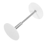 BATHVEVE Plaque de Verrouillage Ronde en Acier Inoxydable Blanc pour Porte de Sécurité et Porte en Bois, Cache Trou Serrure Décoratif pour Protection et Réparation à Domicile
