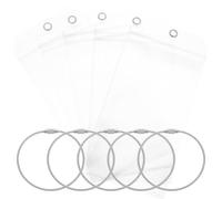 BATHVEVE Porte-badge Nominatif Transparent en Pvc avec Fermeture Étanche, Design Double Face Léger, Lot de 5 Sets de Sets pour Cartes de Travail et Badges Employés Lors D'événements