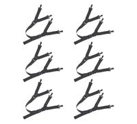 BATHVEVE Sangle de Menton en Environnement à Haut Risque Noir en Plastique Polyester, Réglable et Stable, Lot de 6 Pièces pour Casque de Sécurité pour Travailleurs du Bâtiment