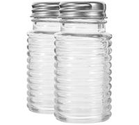 BATHVEVE Set de 2 Distributeurs à Épices en Verre pour Sel et Poivre, Accessoires Cuisine Pratiques et Élégants, Contenant Épices pour Table Cuisine Plusieurs styles