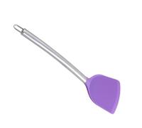 BATHVEVE Spatule en Silicone Résistante Chaleur Manche en Acier Inoxydable Pourpre sans Fissure Design Trou Suspendre Cuisson de Biscuits et D'œufs
