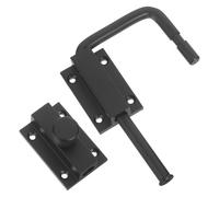 BATHVEVE Verrou Multifonction en Acier Inoxydable Noir 10,5x8,5x1,6cm Réglage D'angle Flexible pour Portes et Fenêtres, pour Chambre et Salle de Bain
