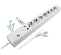 bâti de prises 19" 1,2U, 7x contact de protection avec ÜSS, PVC, gris Fabricant : Bachmann (691693)