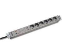 bâti de prises 19" 1U, 6 x contact de protection avec ÜSS + filtre d'alimentation, gris Fabricant : Bachmann (691689)