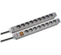 bâti de prises 19" 1U 8 x contact de protection avec interrupteur, gris Fabricant : Bachmann (691686)