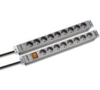 bâti de prises 19" 1U, 9x contact de protection sans interrupteur, gris Fabricant : Bachmann (691685)