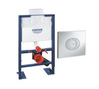 Bati support compact GROHE + plaque de commande Skate Air GROHE horizontal Chromé