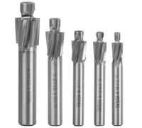 BATINO 5Pcs Fraise En Bout, Fraise Etagée HSS, Frais e à Lamer Metal, Foret a Lamer, M3-M8 Cutter Slot Forets Set, Coupe Foret De Forage à 4 Flûtes Pour Le Cuivre, L'aluminium, L'acier