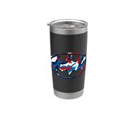 Batman 4th of July Camo Logo Gobelet isotherme en acier inoxydable double paroi