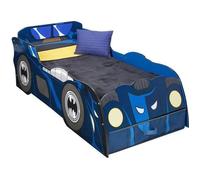 Batman Batmobile - Lit lumineux pour enfants avec rangement, pour matelas 140cm x 70cm