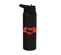 Batman v Superman Simple Red Logo Stainless Steel Insulated Water Bottle