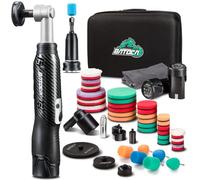BATOCA Mini Polisseuse Sans Fil S6,12V Polissage Voiture Kit pour Détails,Rotative&Orbitale Machine à Polir,1000-5000RPM et 4200-21000RPM,éponge 25mm/50mm/75mm,Cirage pour Phares/Motos/Peinture
