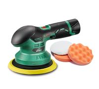 BATOCA Polisseuse-lustreuse sans fil pour voiture - 1 pièce, batterie lithium-ion rechargeable 2,0 Ah 12 V, polisseuse sans balais à 6 vitesses variables, lustreuse orbitale double action pour esthéti