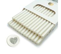 Bâton de cire, Ioggtser 26 PCS mini Pistolet à colle Bâton de cire d'étanchéité pour tampons de cire, Bâtons de cire à cacheter pour invitations de mariage, cartes, enveloppes (Pearl White)