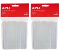 Bâton de colle 7,5 mm x 10 cm pour pistolet à colle - Sachet de 25 (Lot de 2)