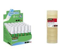 Bâton De Colle Permanente-30 Bâtons De 8g-Ruban Adhésif Transparent 508-8 Rouleaux-19mm X 33m-Usage Multiple