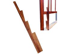 Bâton de fenêtre rustique sans perçage 43,2 cm Hauteur réglable Poteau de | Barre de fenêtre pour placard, terrasse, cuisine, douche, appartement, maison, camping-car, sous-sol, marron