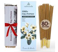 Baton Encens Nag Champa 1980s - (80 encens Baton) Batonnets Encens Bio sans Charbon encens, Fabriqués À Partir De Fleurs Recy s | Encens Naturel Nag Champa Original des années 1980