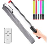 Bâton LED tubulaire portable RVB, IPX8, 30 m, étanche, 3000 K-6000 K, gradable, 5 modes d'éclairage, batterie intégrée avec télécommande, sac de transport pour vlog, live streaming, portrait de produi