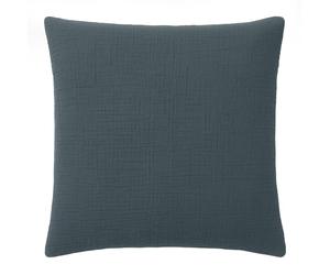 Bâton Rouge Taie d'oreiller 65x65 cm Unie Bleu pétrole Pur - Oeko-Tex - 100% Gaze de Coton Lavé