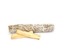 Baton Sauge Blanche à bruler Salvia Apiana 95GR + Bois Palo Santo - Sauge Blanche Purification a bruler Naturel - Fumigation et rituel de Purification Maison
