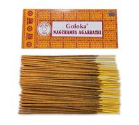 Bâtonnets d'encens naturels Goloka Nag Champa - 1 Paquet de 250 g (Environ 200 bâtonnets) - Aromathérapie - Méditation - Yoga - Emballage écologique