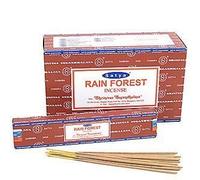 Bâtonnets d'encens Satya Nag Champa Lot de 12 x 15 g - Forêt Tropicale
