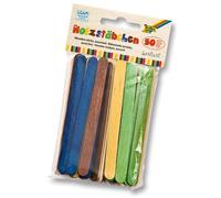 Bâtonnets en bois coloris assortis 50 pièces