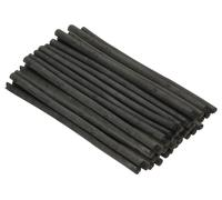 Bâtons de charbon de bois, 4-5 mm, 50 pièces, noir, 12 cm