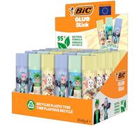 Bâtons de colle BIC 8 g, formule composée à 95 % d’ingrédients naturels en tube rotatif pour les travaux manuels - 3 motifs manga, boîte de 30, Assortis