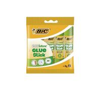 Bâtons de colle - Blanche - Pour l'école - Sans solvant - BIC - Lot de 5 tubes de 8g