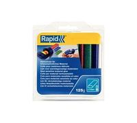 Rapid - Bâtons de colle thermofusible ovales pailletés Ø 9 x 94 mm 14 pièces rouge/vert/bleu