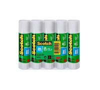 Scotch Bâtons de Colle Permanente - Lot de 5 sticks (21g) - Colle Blanche Sans Solvant pour Papier et Carton - pour l'École, la Maison et le Bureau