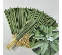 Bâtons d'encens de sauge blanche 10-200 pièces - Bâtons d'aromathérapie à cœur de bambou naturel, combustion longue durée pour le yoga, la prière, la méditation, les cadeaux du Ramadan et de Pâques, h