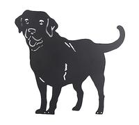 Bâtons pour chien - Décoration de cour de jardin - En métal - Silhouette de chien - Silhouette de labrador - Sculpture animale pour décorations extérieures (A)