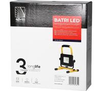 BATRI LED 20W, lampe de travail, portable avec batterie rechargeable, 1600lm, IP65, 6500K, 4400mAh