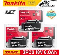 Batterie 100% originale Makita 18V 6,0Ah, pour outils électriques Makita BL1830, BL1830B, BL1840, BL1840B, BL1850, BL1860B 1PCS 6.0Ah