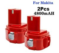 Batterie 12 V - Batterie pour outils PA12 - Ni-MH - 4 800 mAh - Lot de 2 batteries de rechange - Compatible avec la série PA12