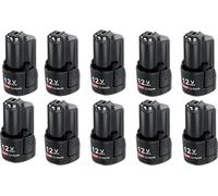 batterie 12V Li-Ion, rechargeable, capacité 3000mAh, compatible avec les modèles Bosch, 10 pièces