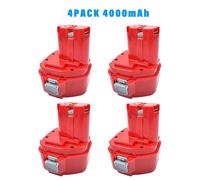 Batterie 12V pour outils électriques - Batterie de remplacement Ni-MH - Compatible avec les modèles PA12, 1220, 1222, 1235, 1233S, 6271D, L50 - Batterie rechargeable - Lot de 4 batteries, 4,0 Ah