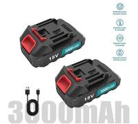 Batterie 18 V 3,0 Ah - compatible Makita BL1830B, BL1840, BL1850, BL1860, pour tous outils électroportatifs 18 V