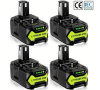 Batterie 18 V One+ - Batterie de rechange Li-Ion - 8,0 Ah / 8 000 mAh haute capacité - Pour outils électriques P108, P104, P107, P109, RB18L50, RB18L20 - Lot de 4