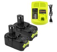 Batterie 18V 5Ah, lot de 2, avec chargeur USB pour Ryobi One+