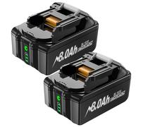 Batterie 18V pour Makita - Batterie de remplacement Li-Ion BL1830, BL1815, BL1840, BL1860 - 8000mAh - Lot de 2 - Pour outils électriques 18V
