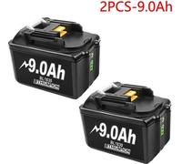 batterie 18V pour Makita, Li-Ion LXT, 9Ah, compatible avec BL1830B/BL1840B/BL1860/BL1890/BL1815 et LXT400, Gris
