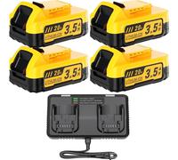 Batterie 20V Li-Ion compatible DeWalt, remplacement de la DCBP034/DCBP518, 3500 mAh, argent, pour outillage électroportatif sans fil