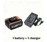 Batterie 20V pour Worx - Batterie lithium-ion et chargeur - 8,0Ah 8000mAh - Batterie de remplacement pour WA3553, WA3551, WA3572, WX390, WX176, WX178, WU268 - Coffret 1 batterie + 1 chargeur