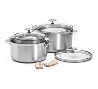 Set de casseroles ALCHIMY LOQY, 3 pc, argent, acier inoxydable, de Buyer