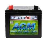 Batterie 30Ah AGM Premium pour Tondeuse et Tracteur - Compatible Batterie Tondeuse Autoportée Idéale 30 Ah Tondeuse MTD, Briggs et Stratton Plus U19