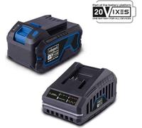 Batterie 4.0Ah 20V Scheppach, Chargeur Inclus, Universelle Gamme 20V IXES, Starter-Kit 4.0 SBSK4.0